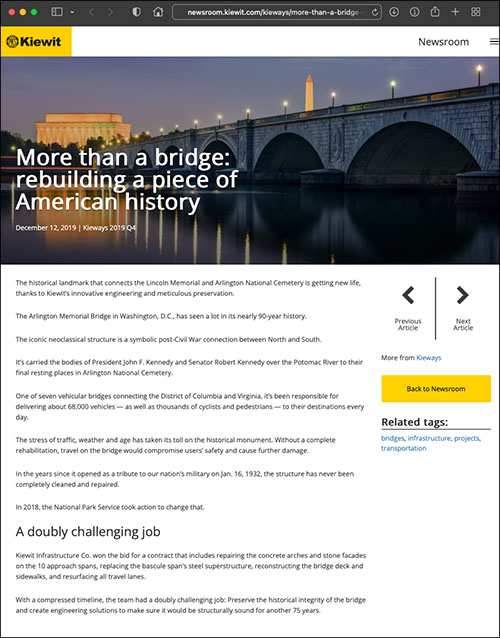 Arlington Memorial Bridge Restoration