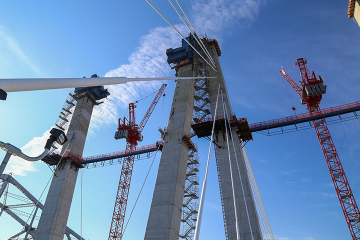 Barge Crane Stair Tower Installation