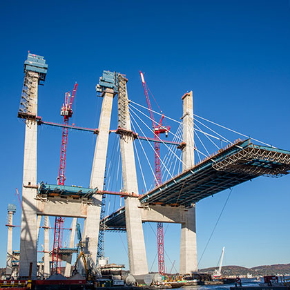 Bridge Stair Towers With Lifting Rigs