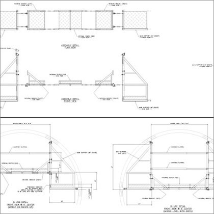 Commercial Construction Scaffold CAD Drawings