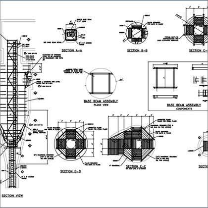 Industrial Scaffold  CAD Drawing