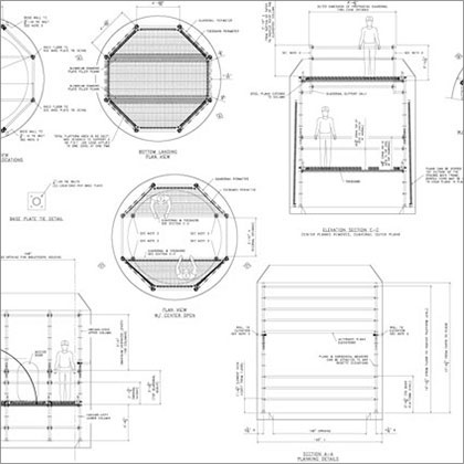 Industrial Scaffold Engineer Drawing