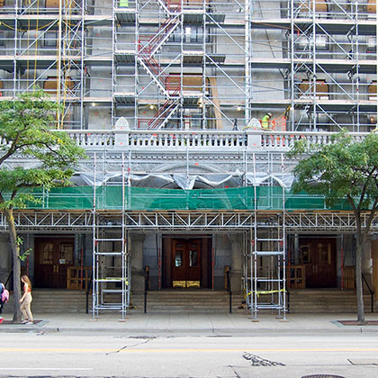 Pedestrian Canopy Scaffolding