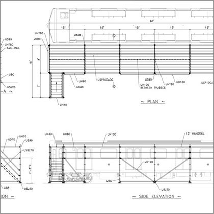 Rail Car Scaffolding CAD