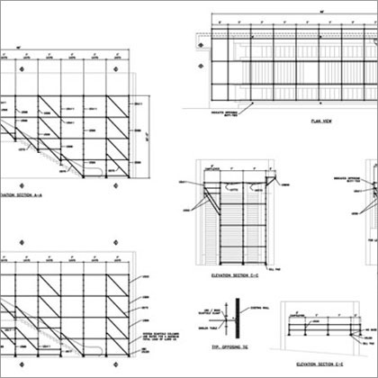 Scaffold CAD Drawings For Commercial Construction