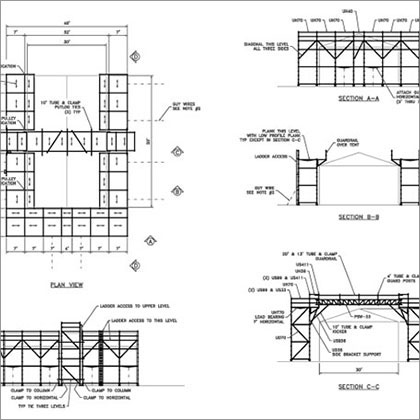 Scaffolding Engineered CAD Drawings